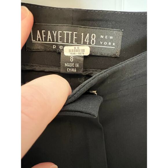 Lafayette 148 Women's 8P Wool Dress Pants Black Front Pleat Work Trousers Career - Picture 3 of 15